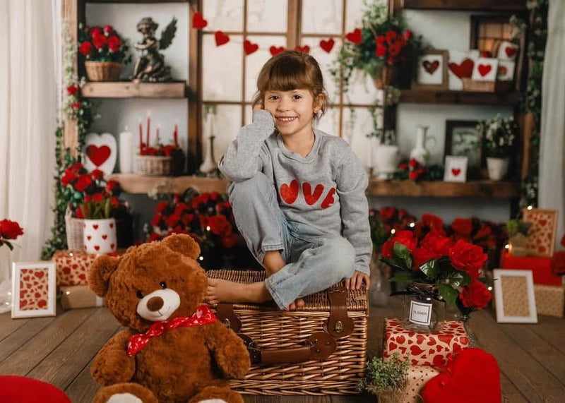 On Sale Kate Valentine's Day Roses Shelves Backdrop Designed by Emetselch -UK