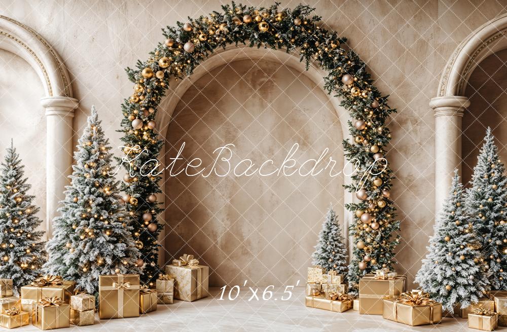 Lightning Deals Kate Christmas Tree Arch Golden Gifts Backdrop Designed by Emetselch -UK