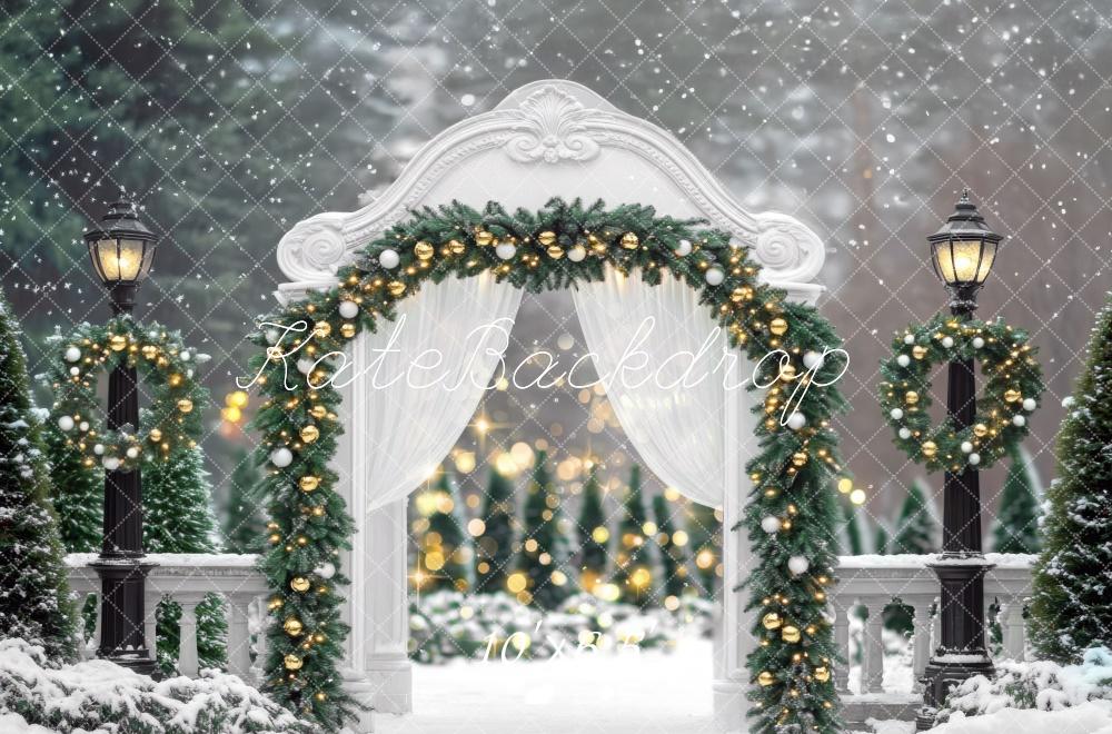 Kate Christmas Snowy Winter Arch Backdrop Designed by Mini MakeBelieve -UK