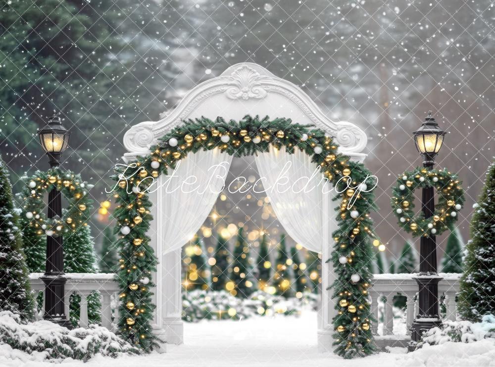 Kate Christmas Snowy Winter Arch Backdrop Designed by Mini MakeBelieve -UK