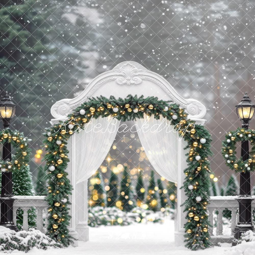 Kate Christmas Snowy Winter Arch Backdrop Designed by Mini MakeBelieve -UK