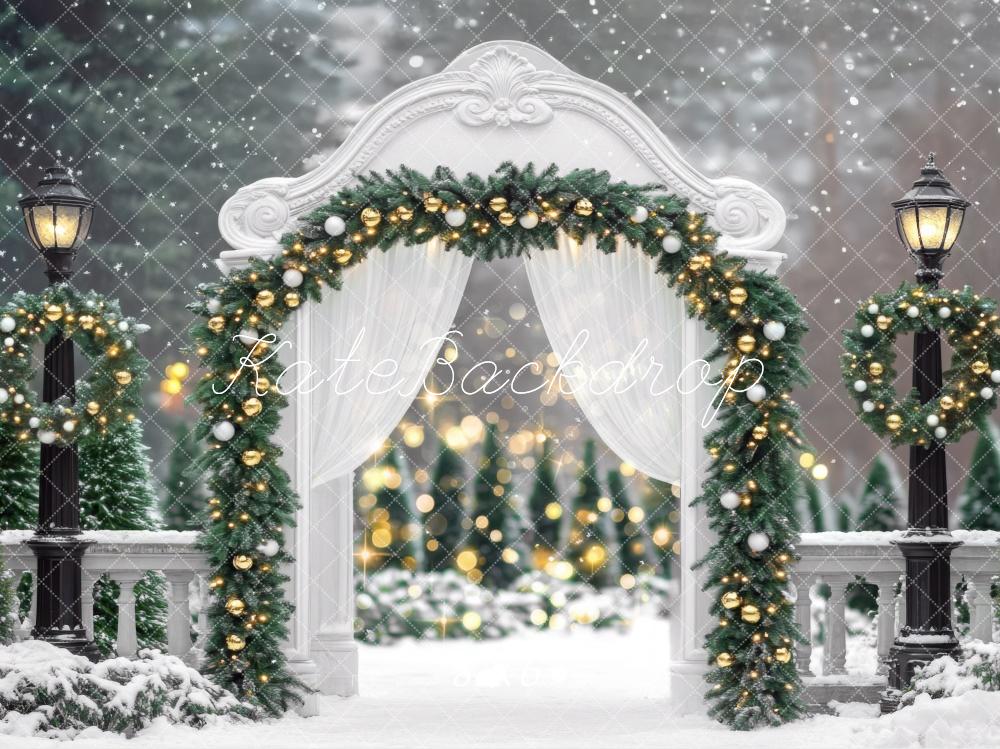 Kate Christmas Snowy Winter Arch Backdrop Designed by Mini MakeBelieve -UK