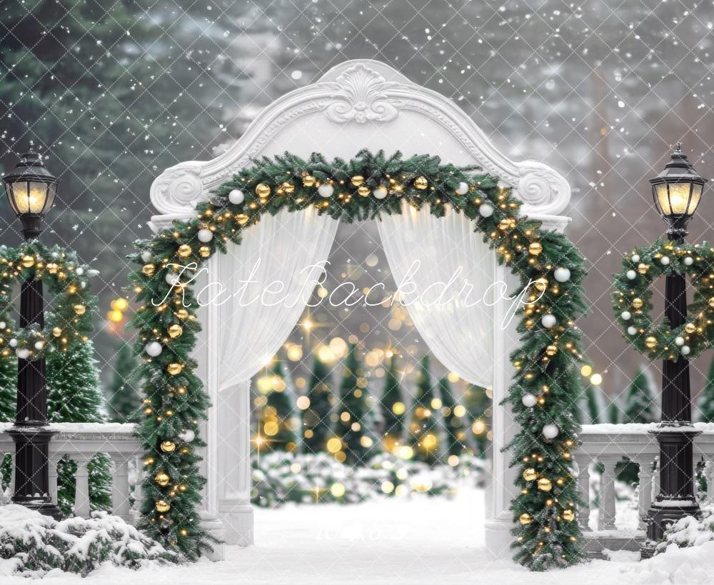 Kate Christmas Snowy Winter Arch Backdrop Designed by Mini MakeBelieve -UK