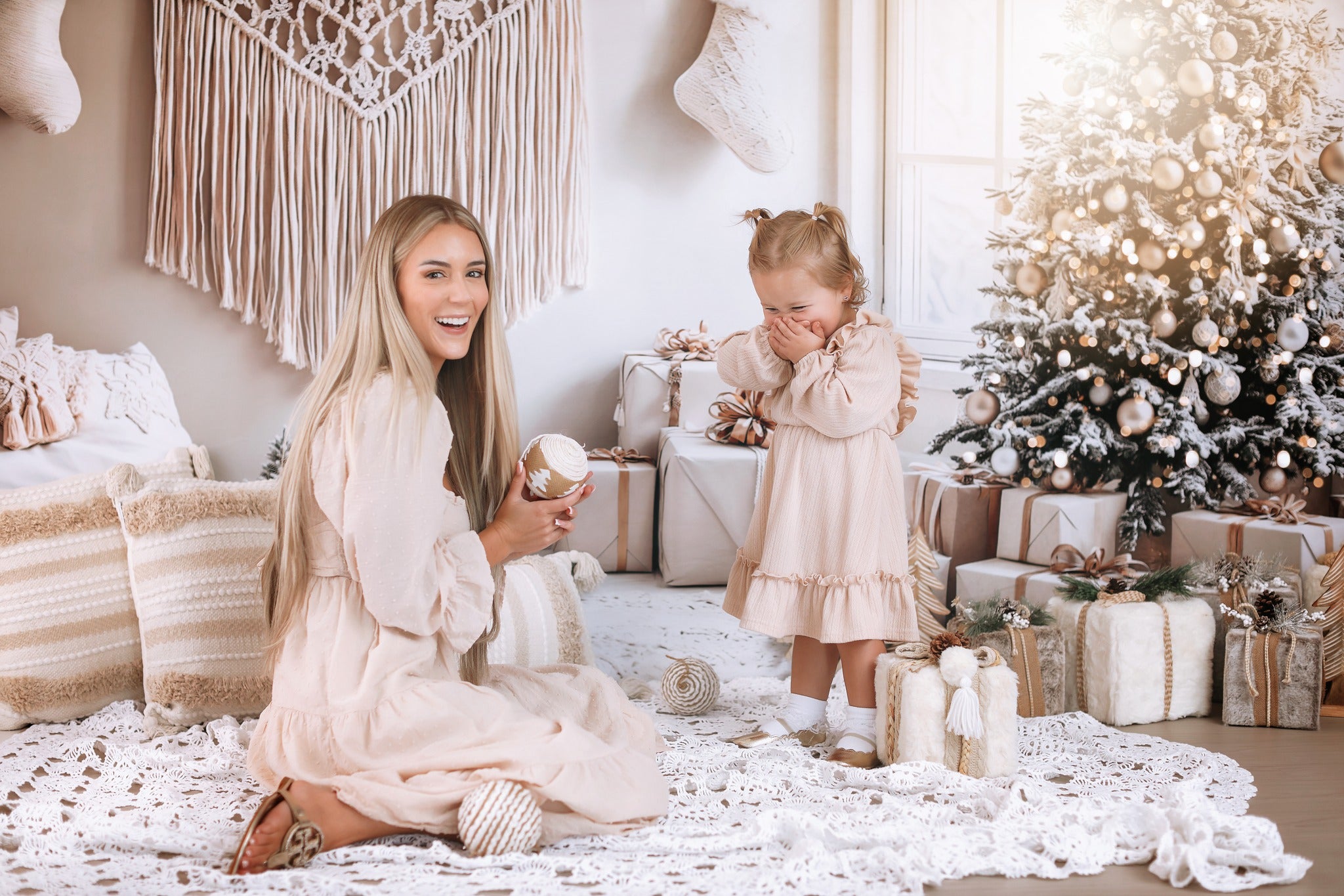 Kate Christmas Tree Boho Living Room Backdrop Designed by Emetselch -UK