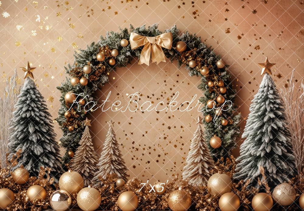 Kate Christmas Tree Arch Wreath Golden Backdrop Designed by Patty Robert -UK