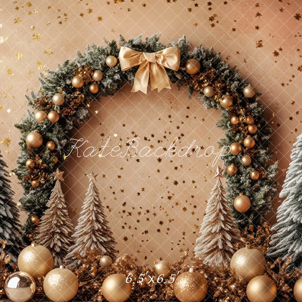 Kate Christmas Tree Arch Wreath Golden Backdrop Designed by Patty Robert -UK