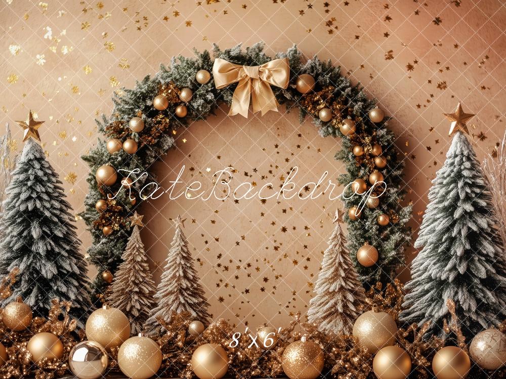 Kate Christmas Tree Arch Wreath Golden Backdrop Designed by Patty Robert -UK