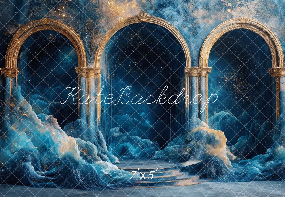 Kate Ocean Fantasy Arches Blue Backdrop Designed by Patty Robert -UK