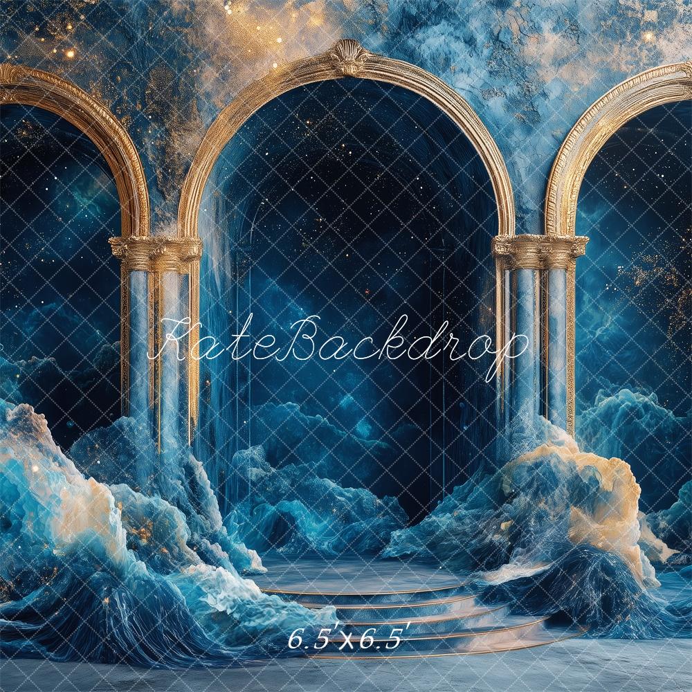 Kate Ocean Fantasy Arches Blue Backdrop Designed by Patty Robert -UK