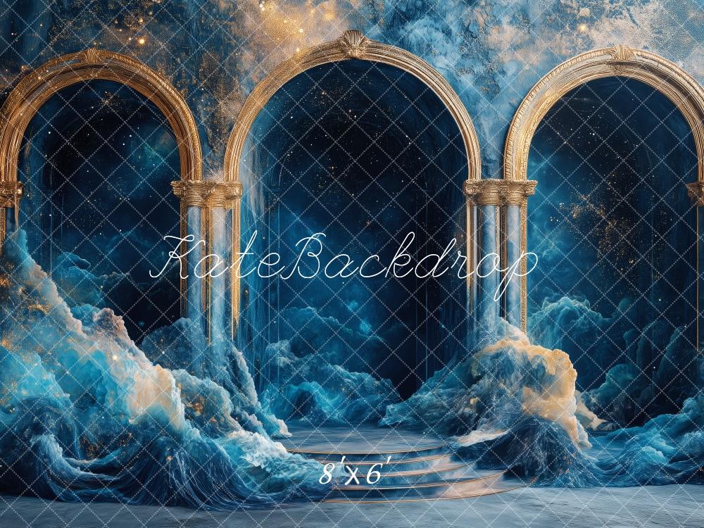 Kate Ocean Fantasy Arches Blue Backdrop Designed by Patty Robert -UK
