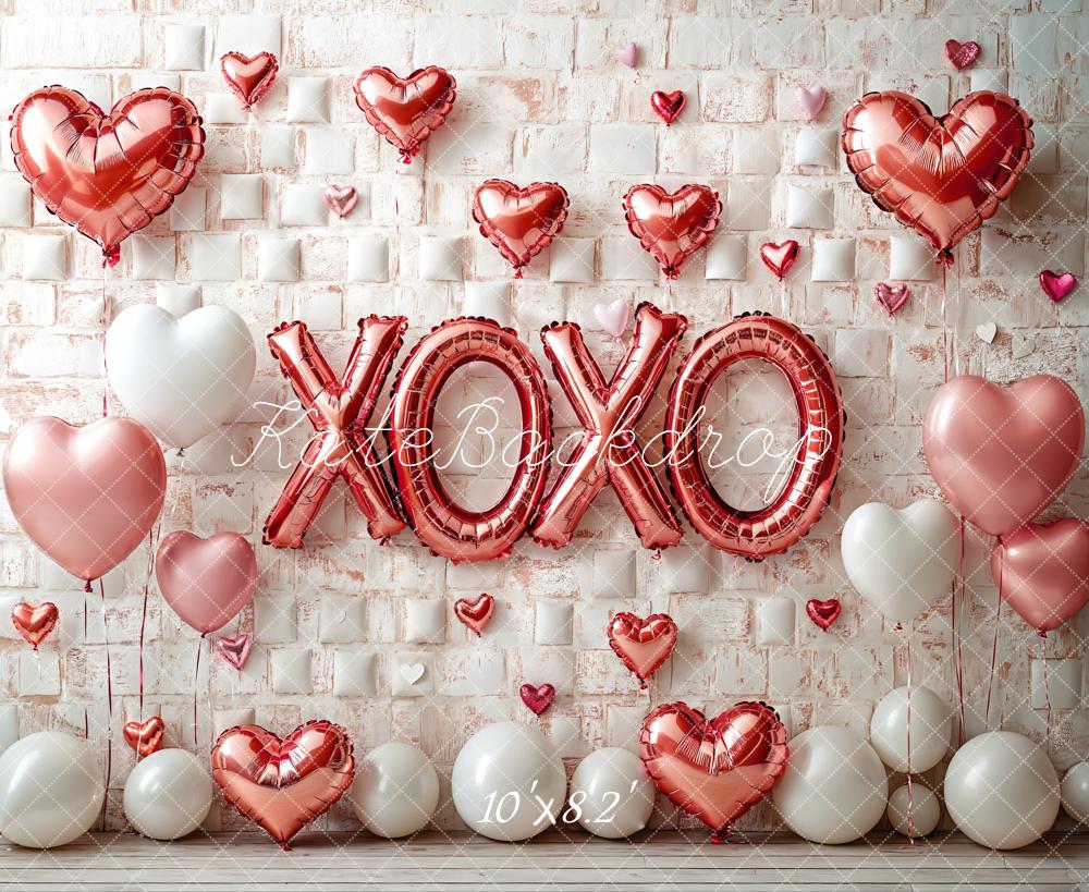 Lightning Deals Kate Valentine's Day Pink Heart Balloon Backdrop Designed by Emetselch -UK