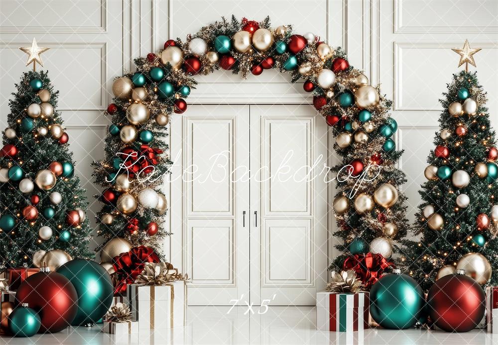 Lightning Deals Kate Christmas Tree Arch Ornaments Backdrop Designed by Lidia Redekopp -UK