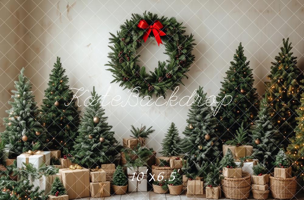 Kate Christmas Trees Wreath Backdrop Designed by Patty Robert
