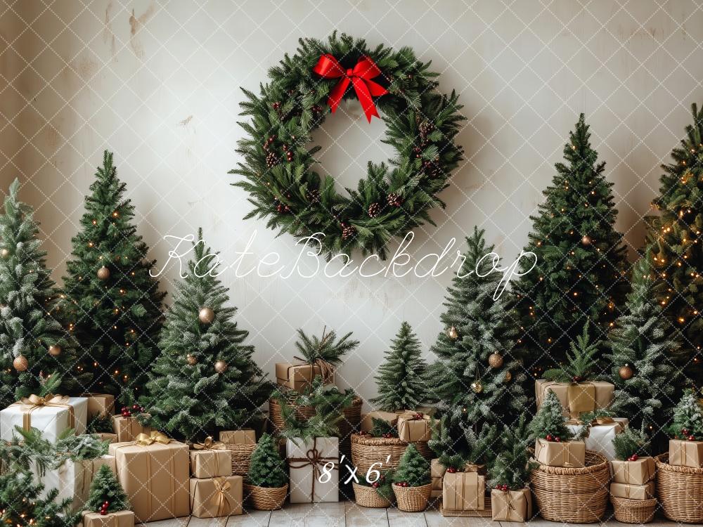 Kate Christmas Trees Wreath Backdrop Designed by Patty Robert