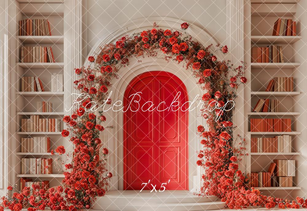 Kate Arch Rose Bookshelf Backdrop Designed by Chain Photography -UK