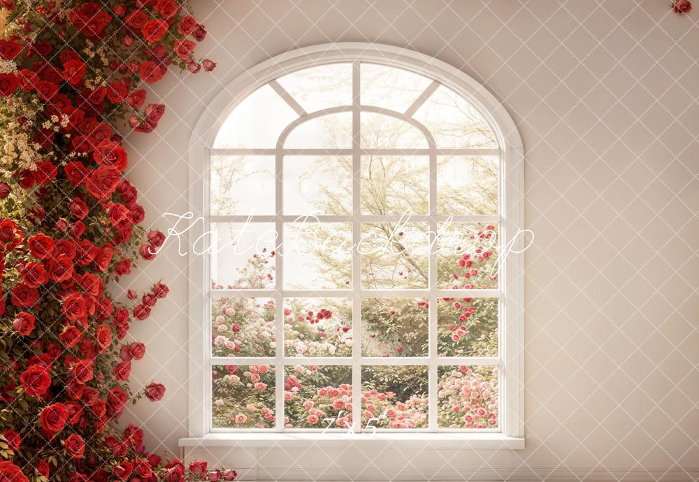 Kate Valentine's Day Window Roses Backdrop Designed by Emetselch