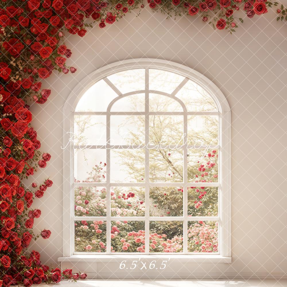 Kate Valentine's Day Window Roses Backdrop Designed by Emetselch