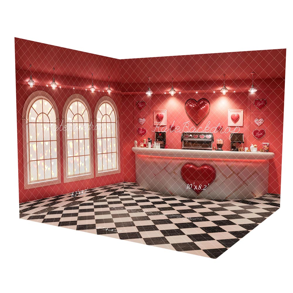 Kate Valentine Coffee Bar Red Heart Room Set -UK