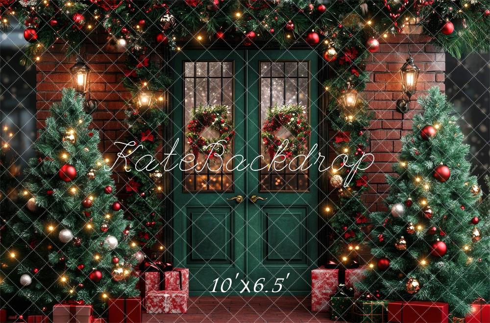 Lightning Deals Kate Christmas Tree Retro Door Garland Backdrop Designed by Lidia Redekopp -UK