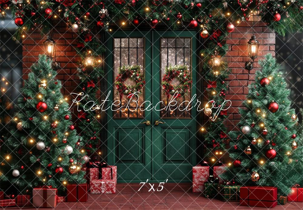 Lightning Deals Kate Christmas Tree Retro Door Garland Backdrop Designed by Lidia Redekopp -UK