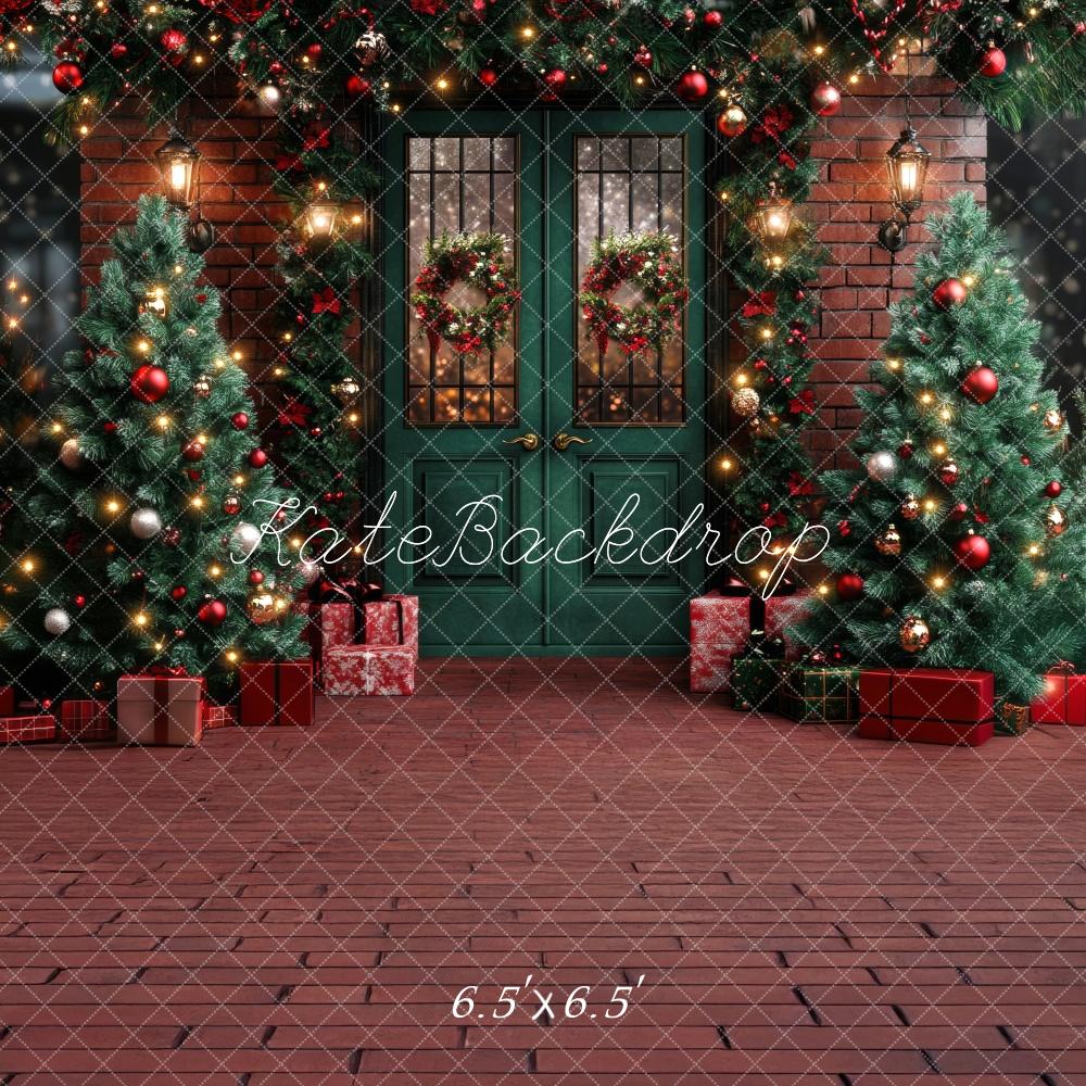 Lightning Deals Kate Christmas Tree Retro Door Garland Backdrop Designed by Lidia Redekopp -UK