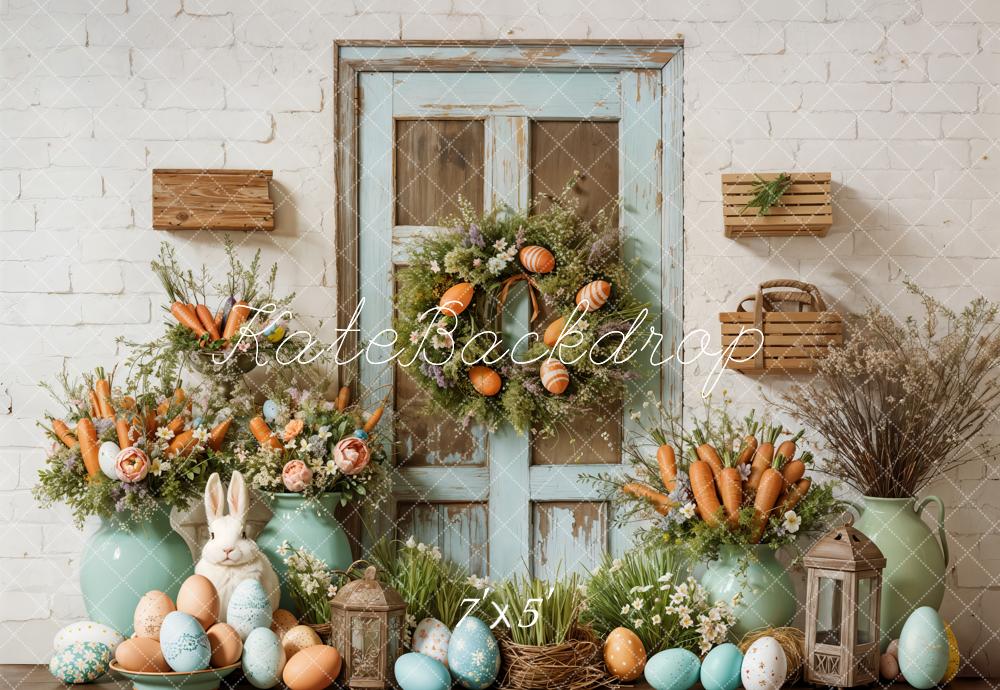 On Sale Kate Easter Bunny Floral Rustic Barn Backdrop Designed by Emetselch -UK