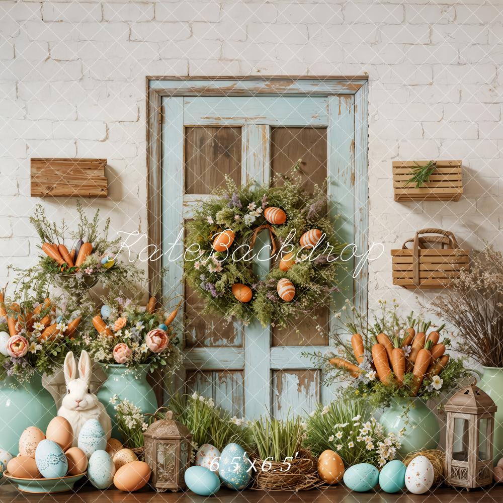 On Sale Kate Easter Bunny Floral Rustic Barn Backdrop Designed by Emetselch -UK