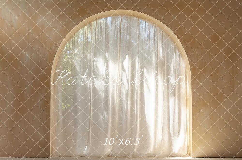 Kate Boho Elegant Arched Window Curtain Backdrop Designed by Mini MakeBelieve -UK
