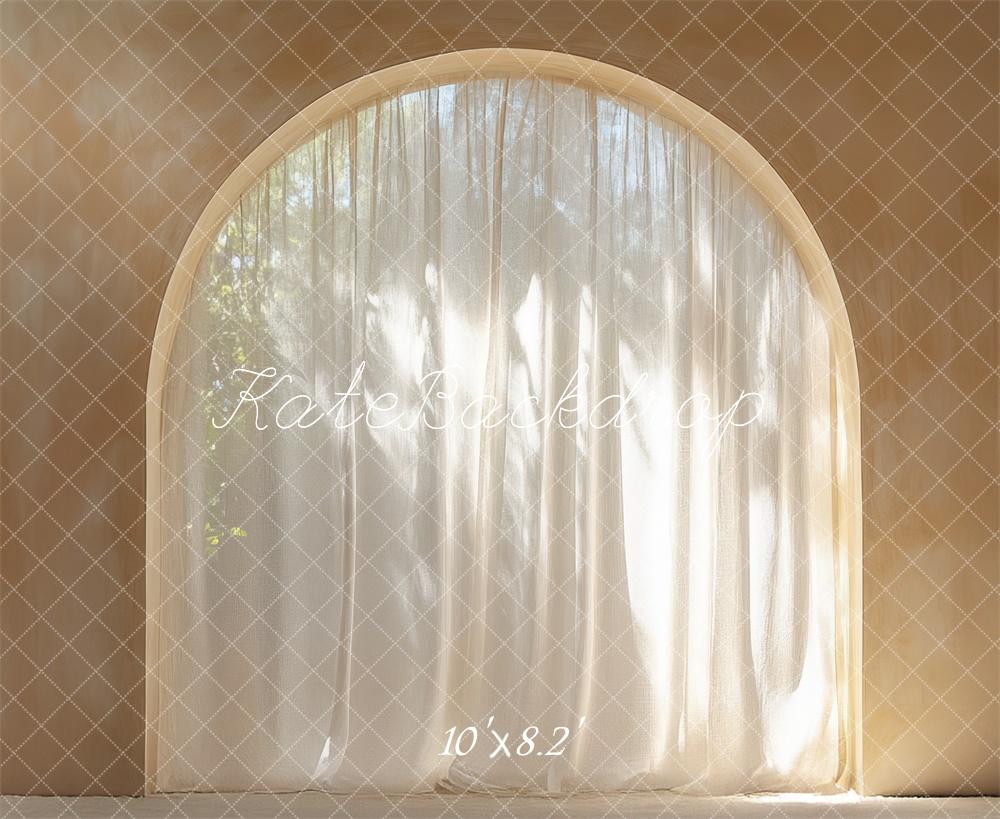Kate Boho Elegant Arched Window Curtain Backdrop Designed by Mini MakeBelieve -UK