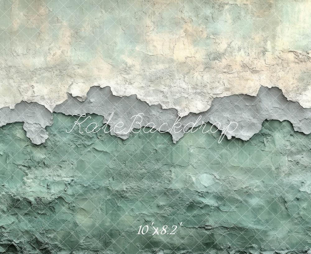Kate Abstract Texture Vintage Green Wall Backdrop Designed by Mini MakeBelieve -UK