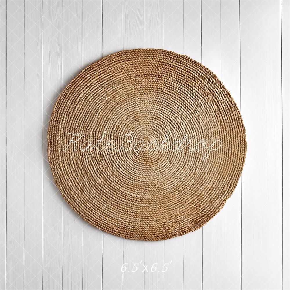 Kate Newborn Natural Woven Circle Floor Backdrop Designed by Mini MakeBelieve -UK