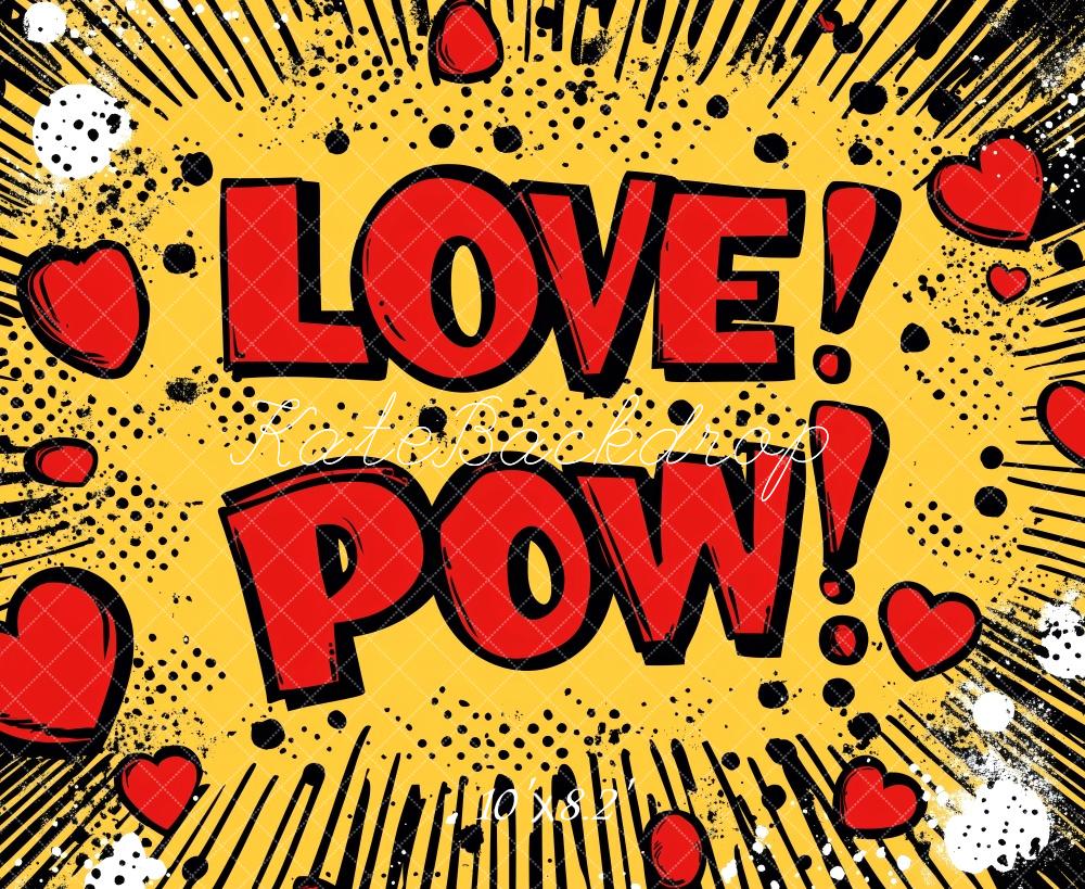 Kate Valentine Comic Pop Art Love Backdrop Designed by Patty Robert -UK
