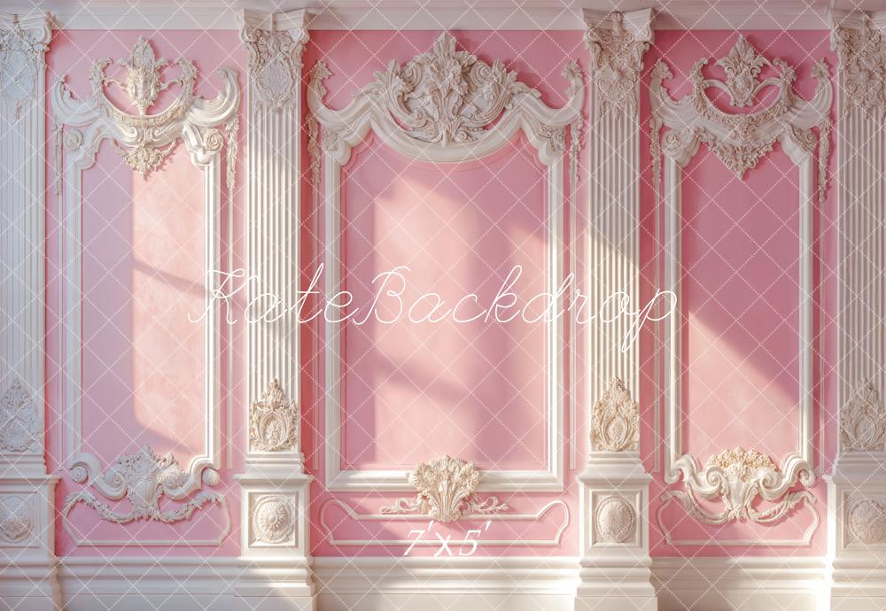 Kate Elegant Pink Vintage Wall Sunlight Backdrop Designed by Emetselch -UK