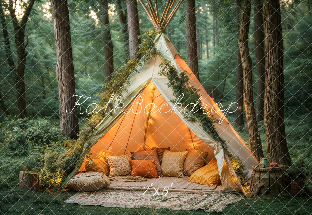 Kate Bohemian Forest Tent Pillows Backdrop Designed by Emetselch -UK