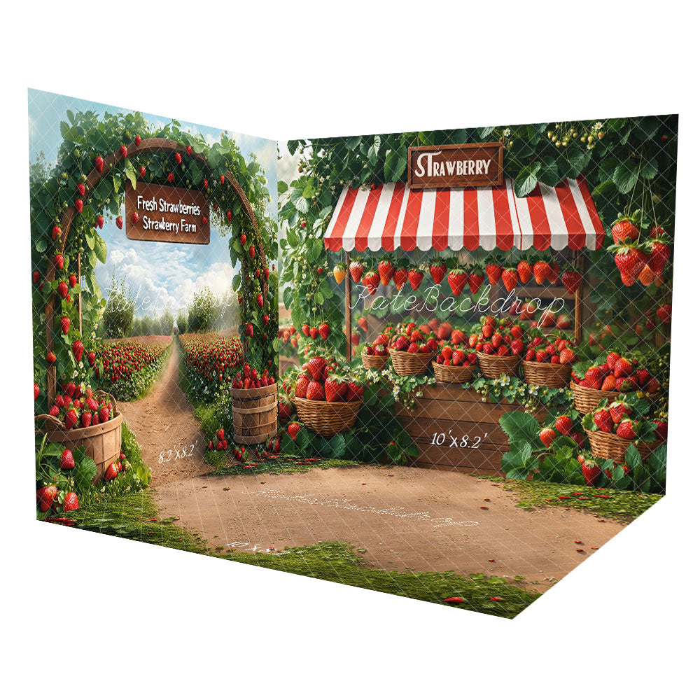 On Sale Kate Spring Strawberry Market Stand Basket Room Set -UK