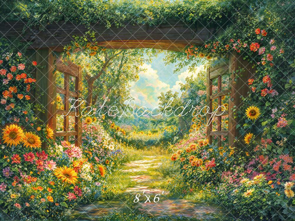 On Sale Kate Spring Garden Floral Arch Path Backdrop Designed by Emetselch -UK
