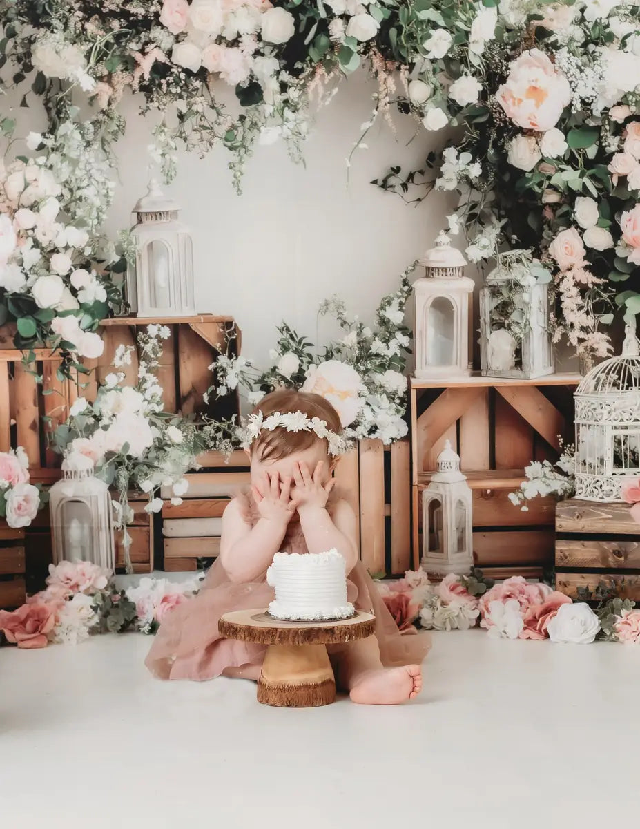 Kate Spring Floral Arch Lantern Backdrop Designed by Patty Robert