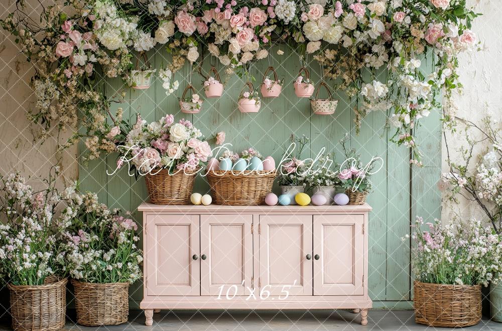 Kate Easter Floral Egg Cabinet Backdrop Designed by Patty Robert -UK