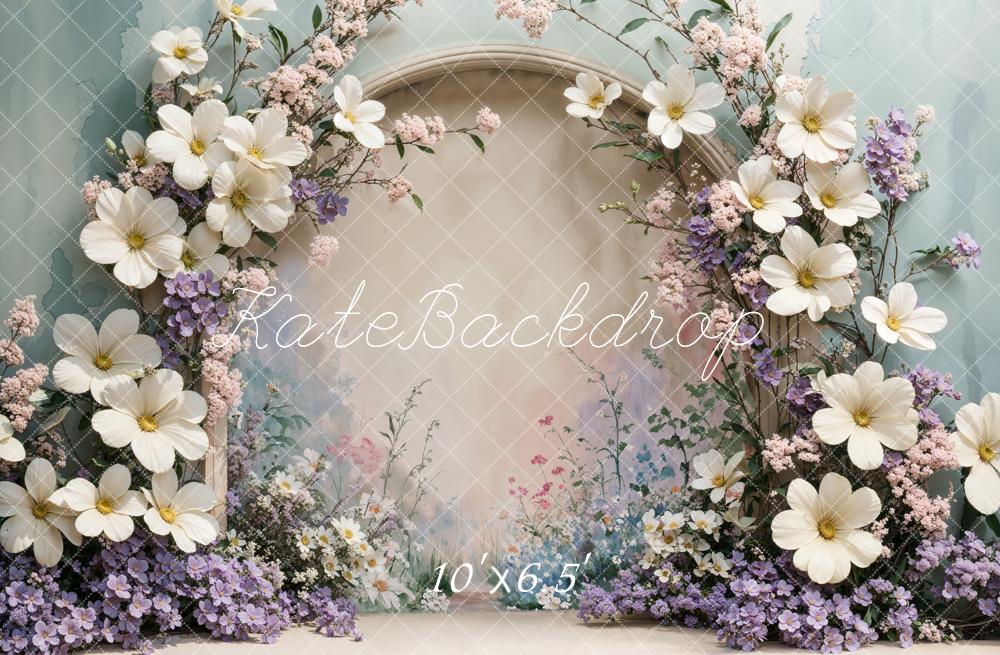 Kate Spring Flower Arch Purple Backdrop Designed by Emetselch -UK