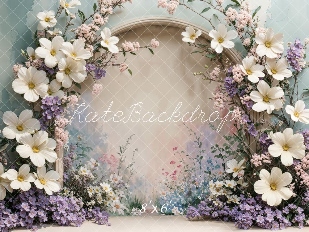 Kate Spring Flower Arch Purple Backdrop Designed by Emetselch -UK