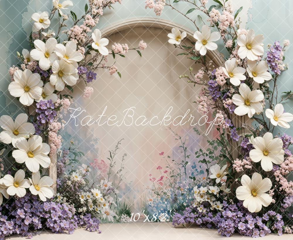 Kate Spring Flower Arch Purple Backdrop Designed by Emetselch -UK