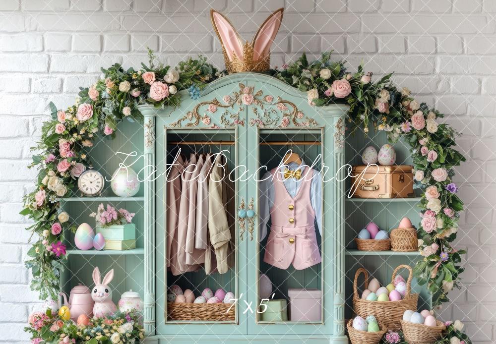 Kate Easter Bunny Floral Closet Backdrop Designed by Mini MakeBelieve -UK