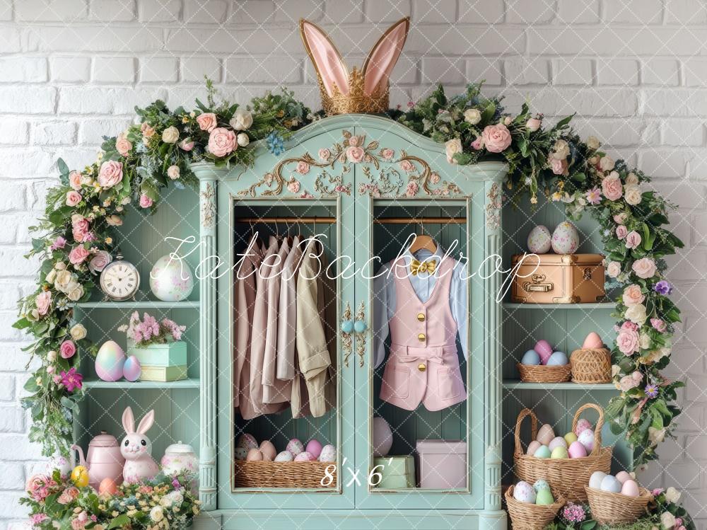 Kate Easter Bunny Floral Closet Backdrop Designed by Mini MakeBelieve -UK