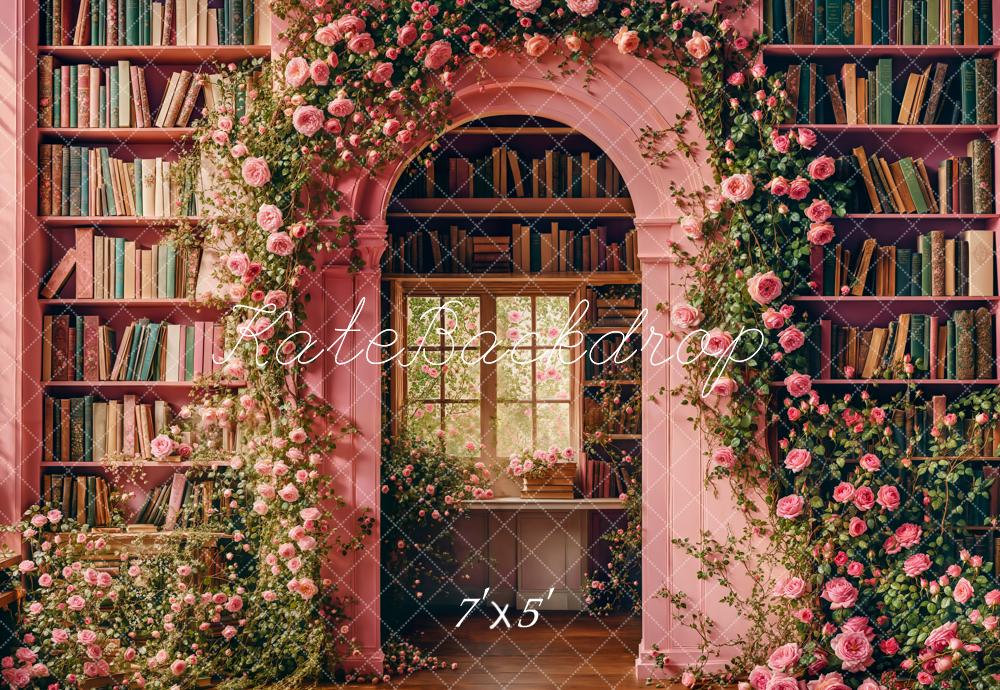 On Sale Kate Spring Back To School Floral Arch Library Backdrop Designed by Emetselch -UK