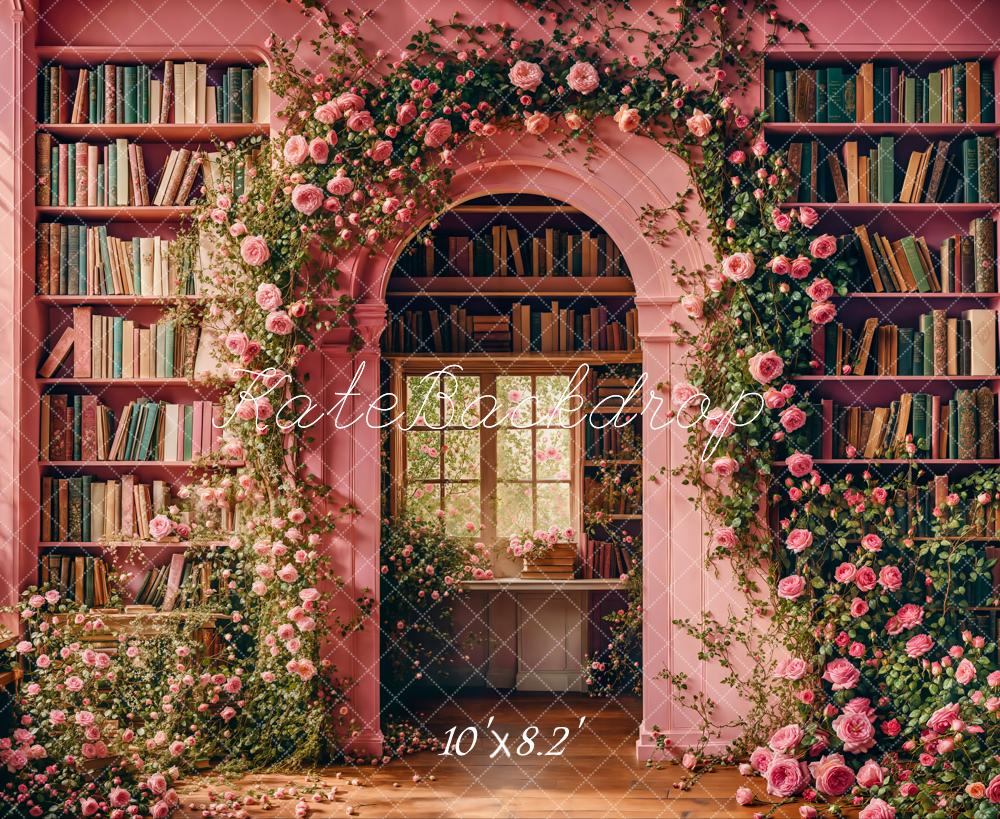 On Sale Kate Spring Back To School Floral Arch Library Backdrop Designed by Emetselch -UK