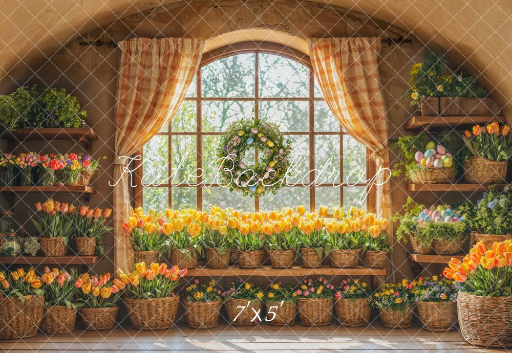 Kate Spring Tulip Easter Window Backdrop Designed by Emetselch -UK