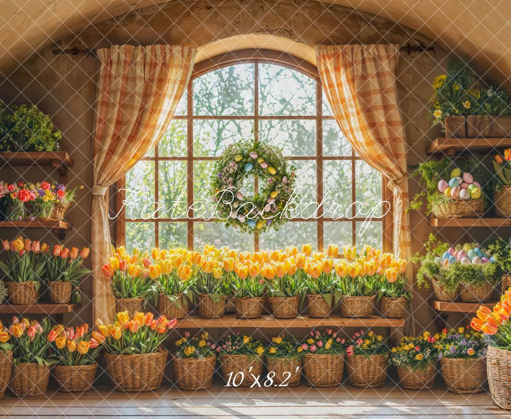 Kate Spring Tulip Easter Window Backdrop Designed by Emetselch -UK
