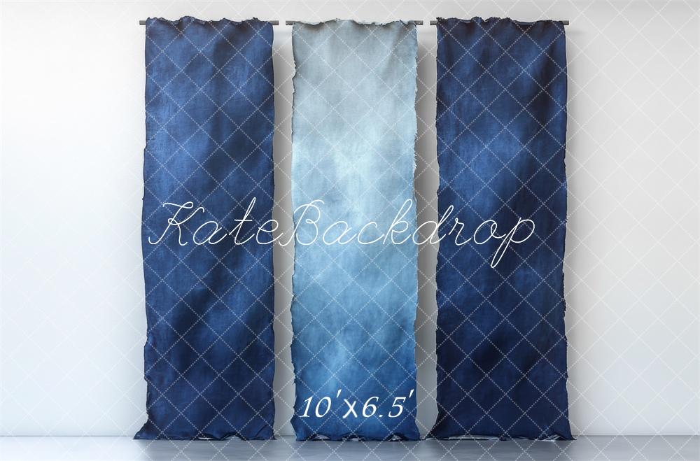 Kate Blue Gradient Fabric Wall Backdrop Designed by Mini MakeBelieve -UK