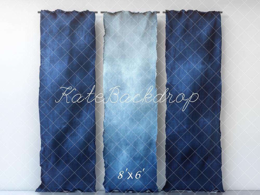 Kate Blue Gradient Fabric Wall Backdrop Designed by Mini MakeBelieve -UK