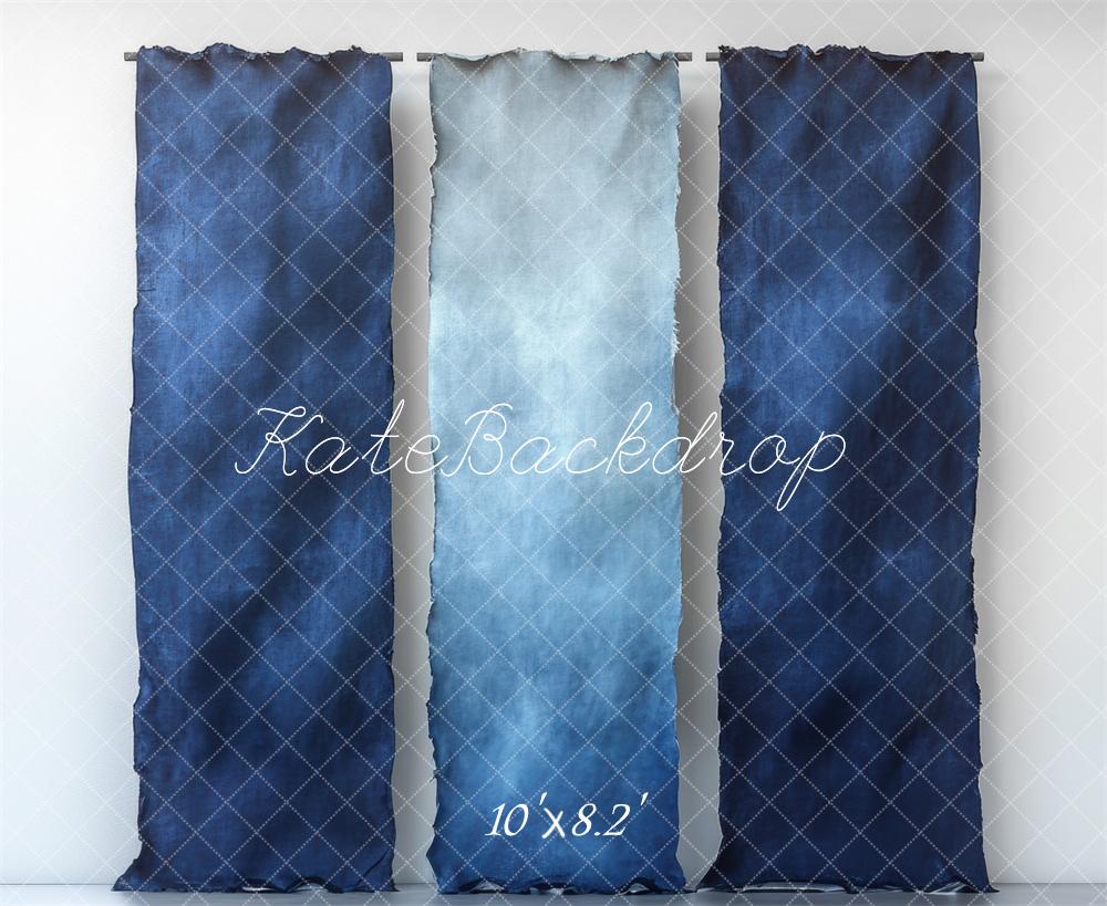 Kate Blue Gradient Fabric Wall Backdrop Designed by Mini MakeBelieve -UK